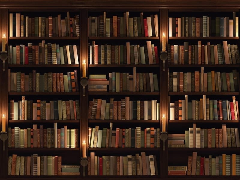 Fototapeta Półki biblioteczne (kod: 12604) Fototapeta Półki biblioteczne