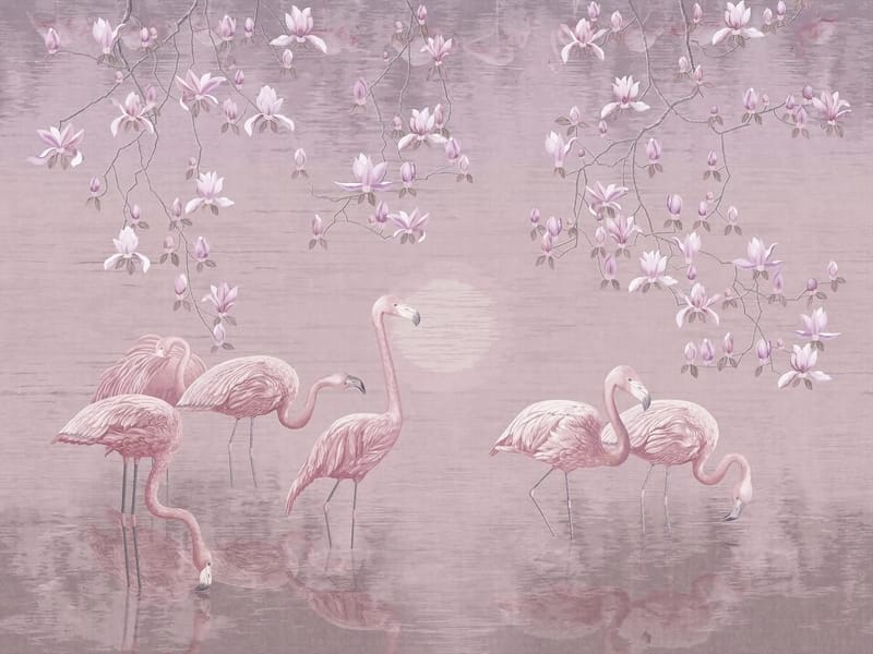 Fototapeta Flamingi o zachodzie (kod: 23635) Fototapeta Flamingi o zachodzie