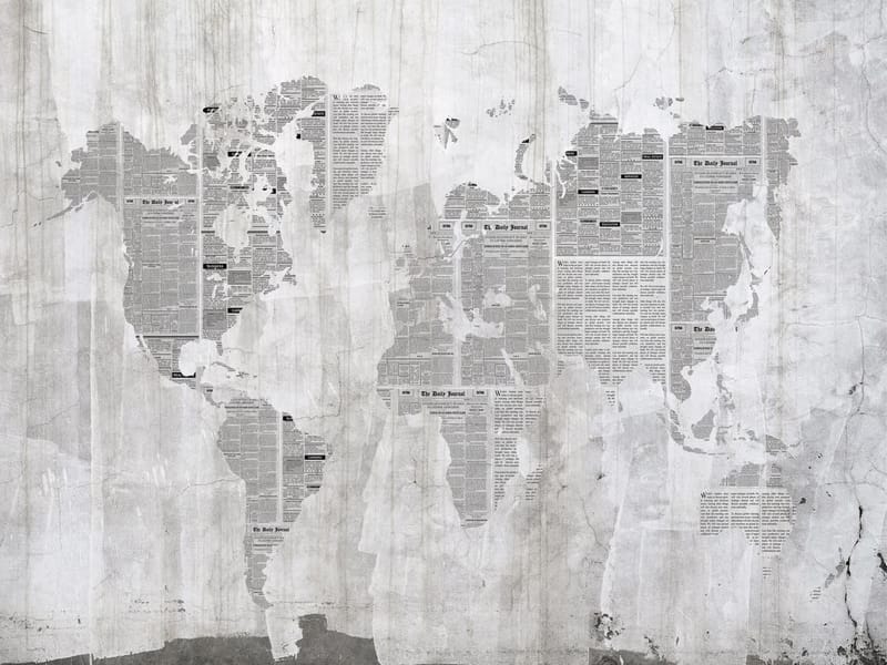 Fototapeta Mapa w stylu gazetowym (kod: 23702) Fototapeta Mapa w stylu gazetowym