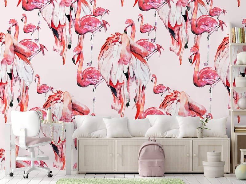 Fototapeta Flamingowy taniec (kod: 25028) Fototapeta Flamingowy taniec
