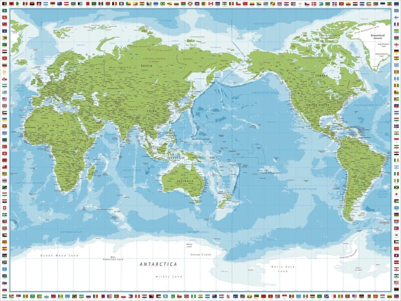 Fototapeta Mapa fizyczna świata (kod: 26014) Fototapeta Mapa fizyczna świata