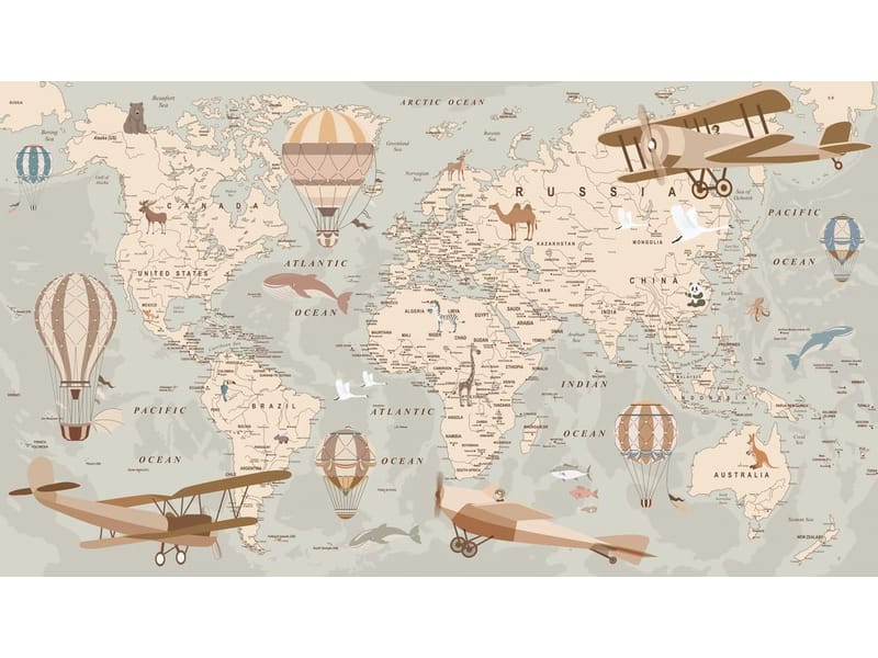 Fototapeta Dziecięca mapa