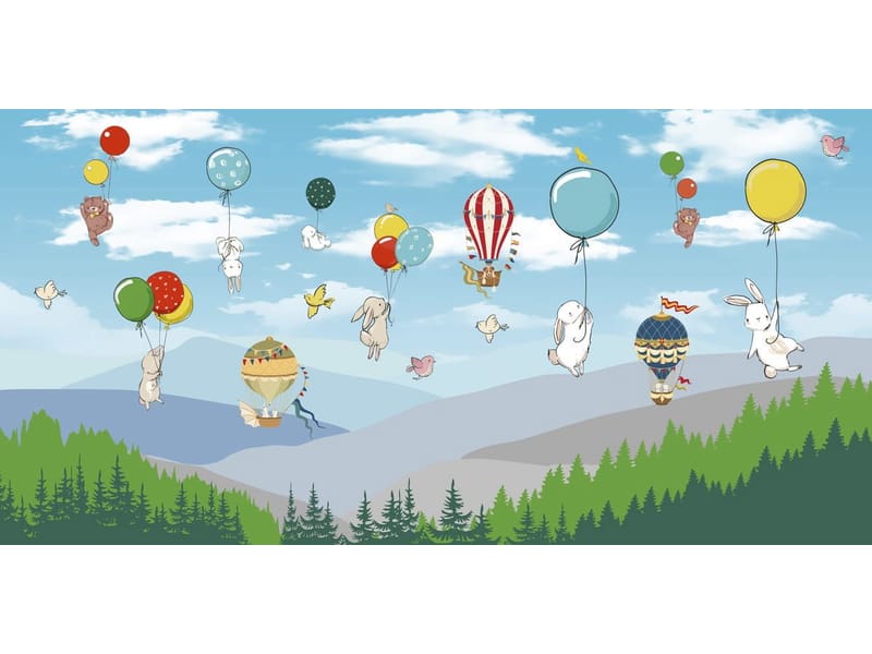 Fototapeta Zwierzęta w balonach (kod: 26496) Fototapeta Zwierzęta w balonach