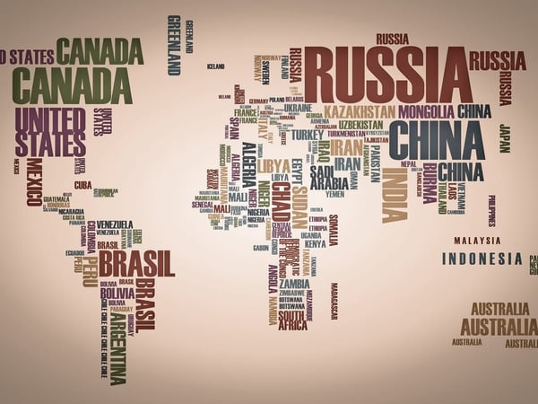 Fototapety Typograficzne mapy