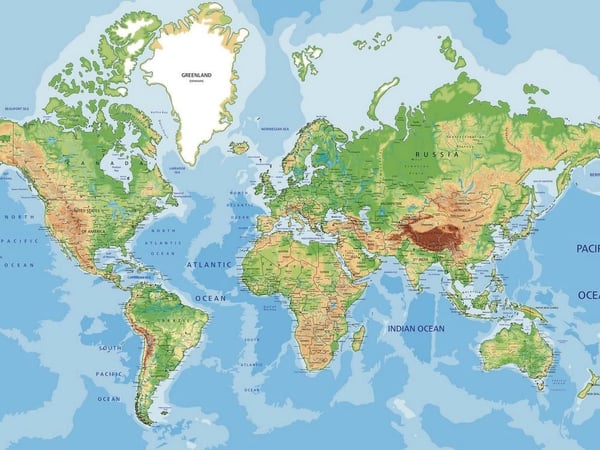 Fototapety Polityczne mapy