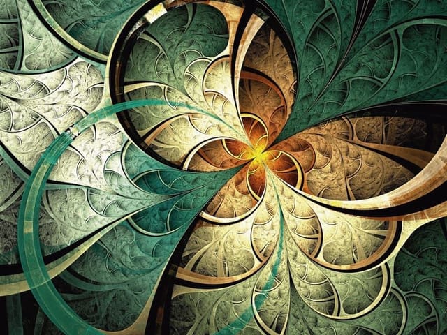 Fototapeta z abstrakcyjnym wzorem spiralnym i koncentrycznymi liniami