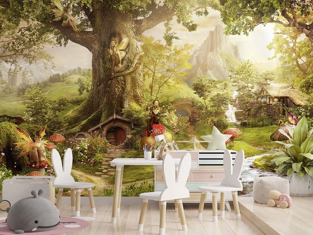 Fototapeta Wielkie drzewo z wróżkami