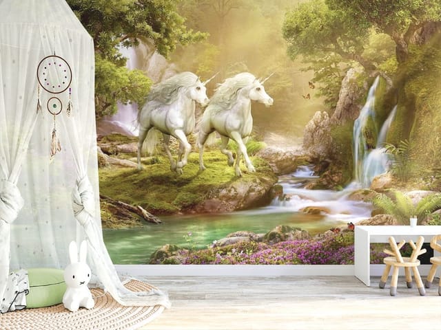 Fototapeta Jednorożce na leśnej polanie