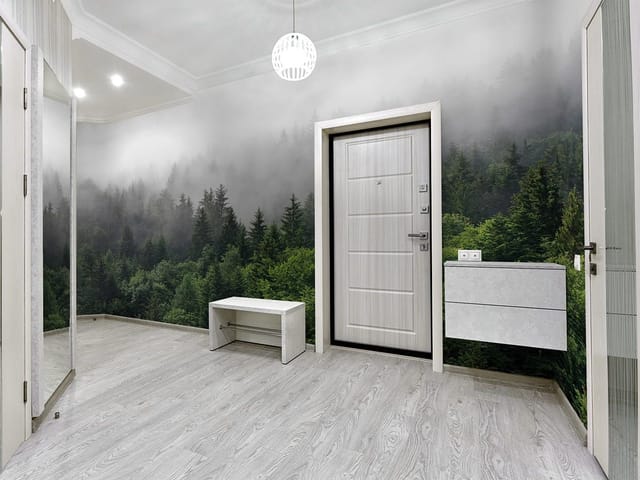 Fototapeta Mglisty las iglasty