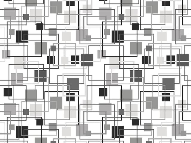 Fototapeta z geometrycznym wzorem prostokątów w czerni, bieli i szarościach