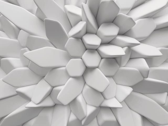 Fototapeta z trójwymiarowymi kształtami i geometrycznymi formami