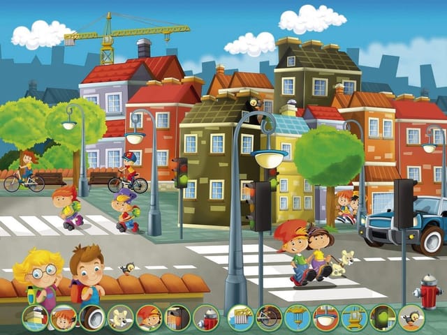 Fototapeta Dzieci na przejściu w bajkowym świecie