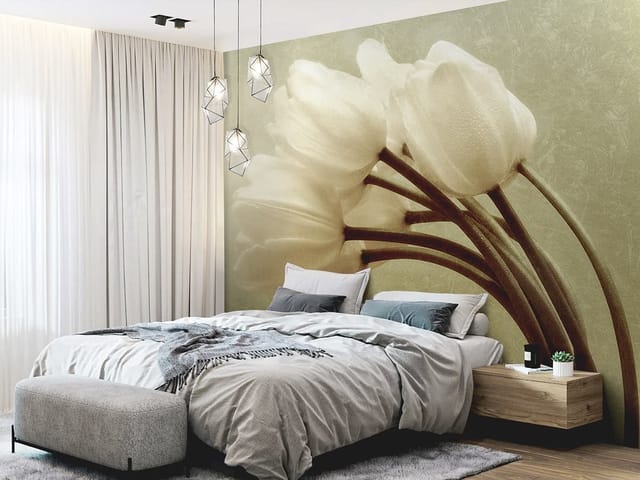 Fototapeta Bukiet białych tulipanów