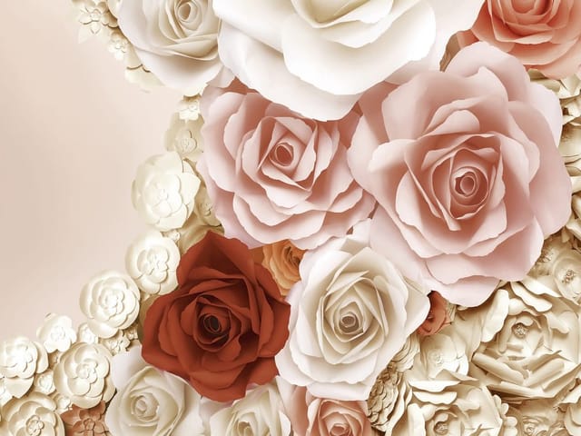 Fototapeta Bukiet róż w pastelowych kolorach