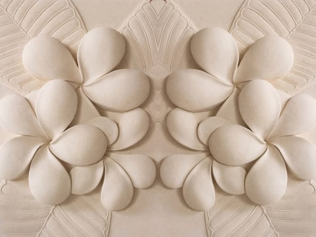 Fototapeta Abstrakcyjne płaskorzeźby kwiatowe