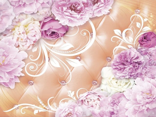 Fototapeta Eleganckie piwonie w 3D