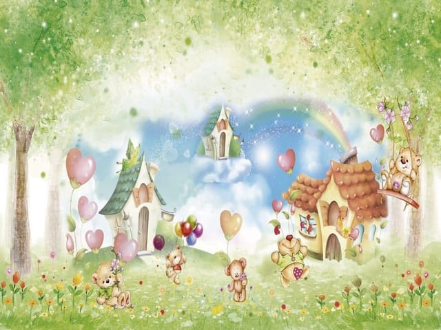 Fototapeta Bajkowe domki wśród drzew