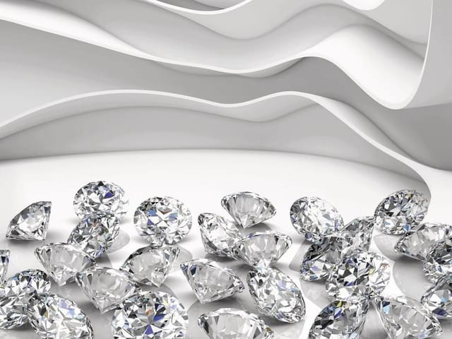 Fototapeta z diamentami na białym tle i falistym wzorem