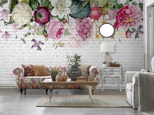 Fototapeta Egzotyczne kwiaty z tekstem (kod: 21543) Fototapeta Egzotyczne kwiaty z tekstem