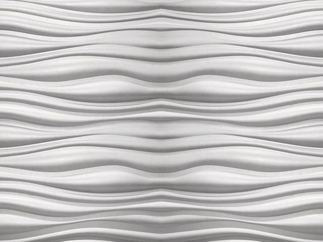Fototapeta z falistymi wzorami i trójwymiarowym efektem na jasnym tle