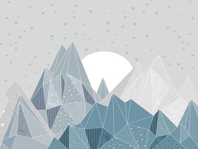 Fototapeta Geometryczne Góry i Gwiazdy