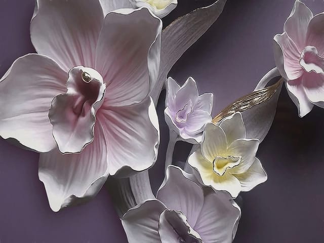 Fototapeta Eleganckie kwiaty w 3D