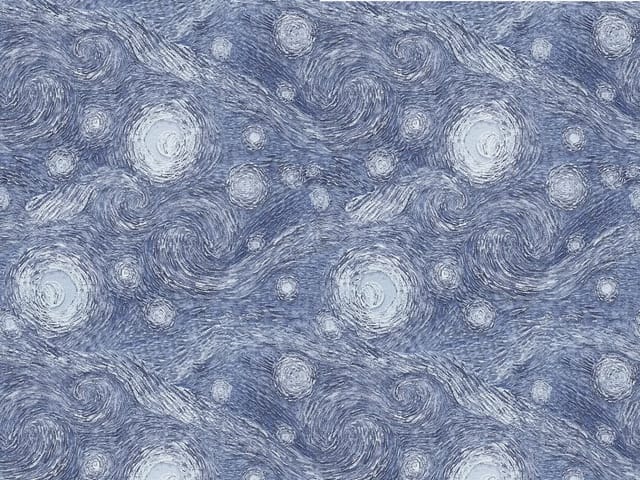 Fototapeta z wirującymi wzorami na ciemnym tle z jasnymi okręgami