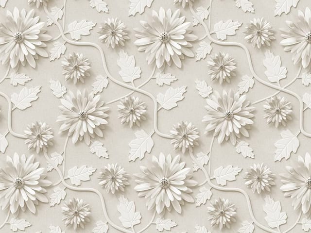 Fototapeta Kwiatowy Wzór z Dużymi Kwiatami