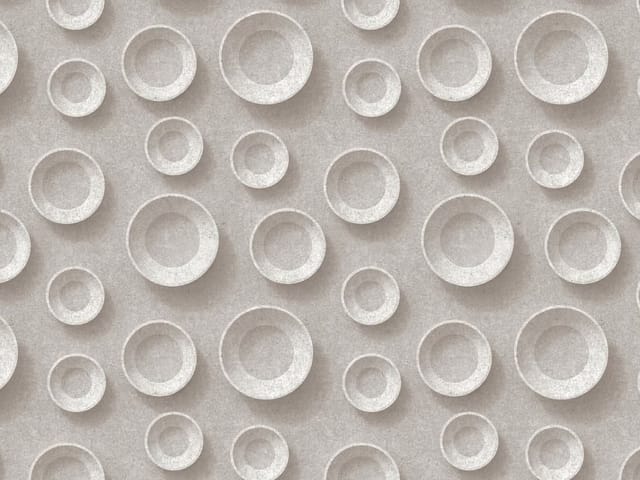 Fototapeta z wypukłymi okręgami w różnych rozmiarach na jednolitym tle