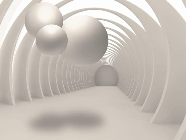Fototapeta Futurystyczny tunel z kulami (kod: 24117) Fototapeta Futurystyczny tunel z kulami