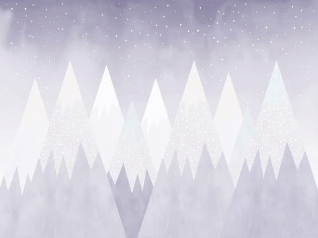 Fototapeta Geometryczne Góry z Śnieżnymi Szczytami