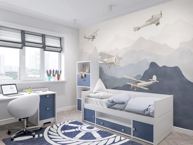 Fototapeta Samoloty nad Pastelowymi Górami (kod: 24234) Fototapeta Samoloty nad Pastelowymi Górami