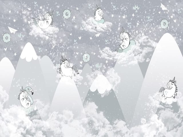 Fototapeta Jednorożce w chmurach