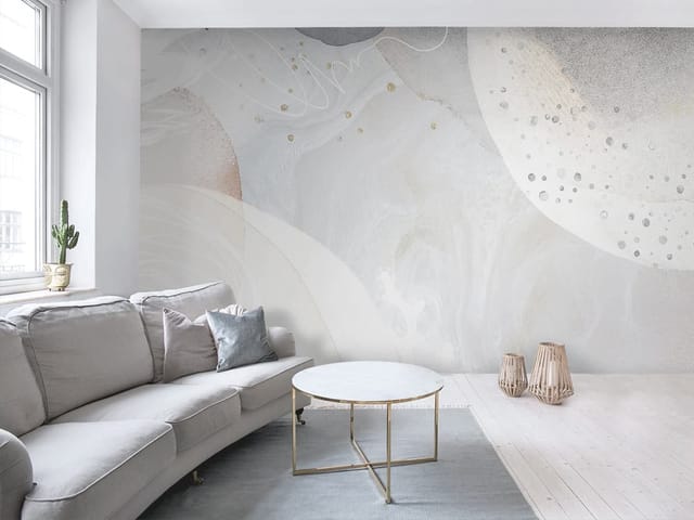 Fototapeta z abstrakcyjnymi kształtami i wzorami, okrągłe formy