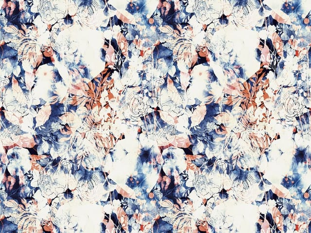 Fototapeta Abstrakcyjne Kwiatowe Wzory (kod: 24353) Fototapeta z abstrakcyjnymi kwiatowymi wzorami w odcieniach niebieskiego i różowego