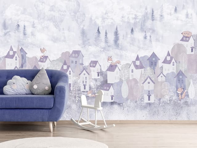 Fototapeta Małe miasteczko w lesie