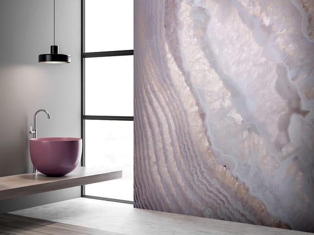 Fototapeta zbliżenie na teksturę minerału z warstwami i odcieniami bieli