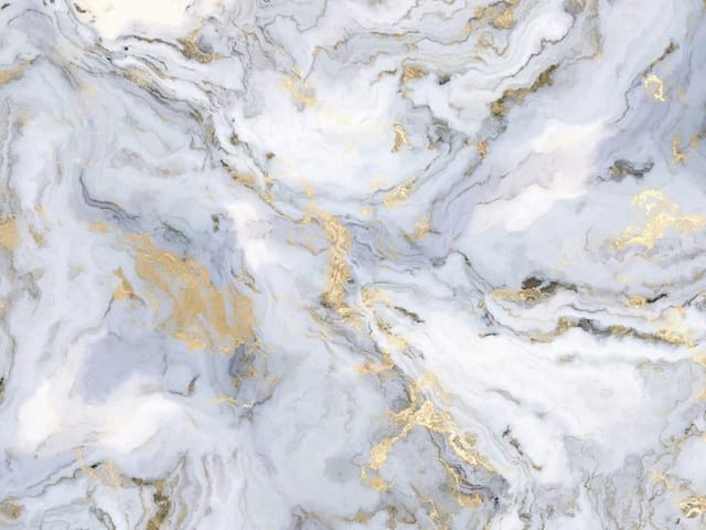 Fototapeta z abstrakcyjnym wzorem marmuru, faliste linie i złote akcenty