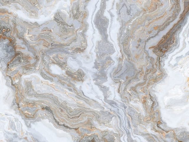 Fototapeta z marmurowym wzorem, szare i białe żyłki, beżowe akcenty