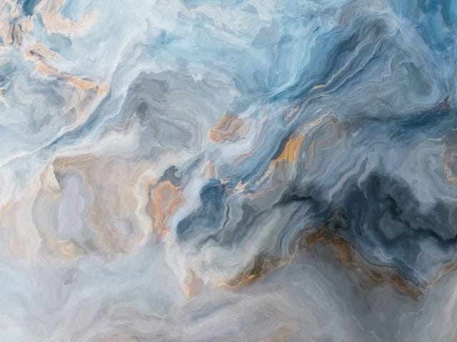 Fototapeta z abstrakcyjnymi wzorami w odcieniach niebieskiego