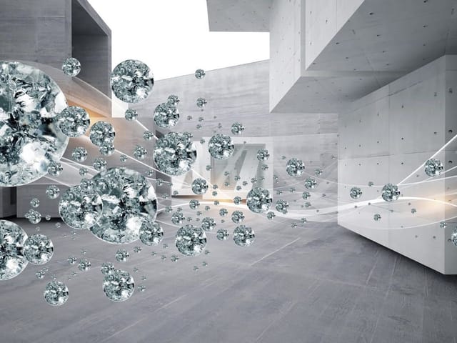 Fototapeta Diamentowe Kule w Tunelu 3D (kod: 24818) Fototapeta Diamentowe Kule w Tunelu 3D