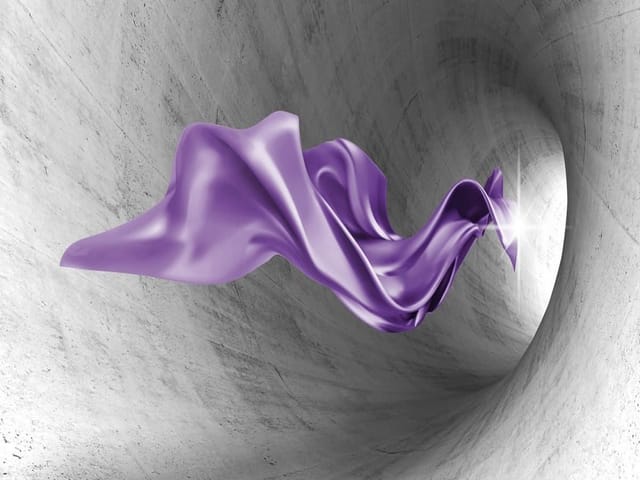 Fototapeta Fioletowa tkanina w tunelu