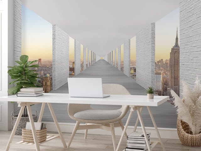 Fototapeta Perspektywiczny korytarz 3D