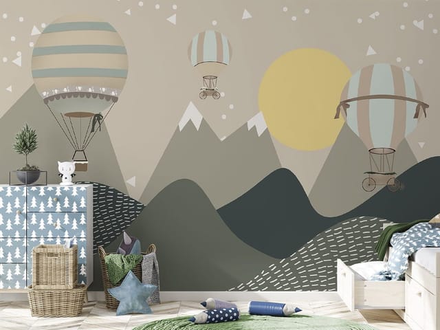 Fototapeta Balony nad górami dla dzieci