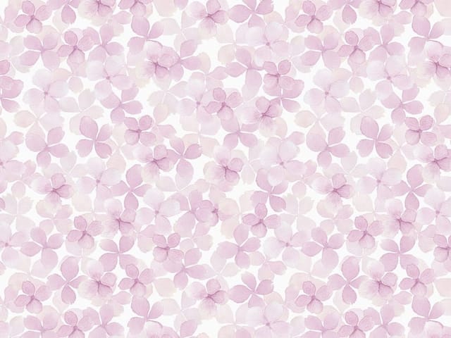 Fototapeta z różowymi kwiatami na białym tle, delikatny wzór