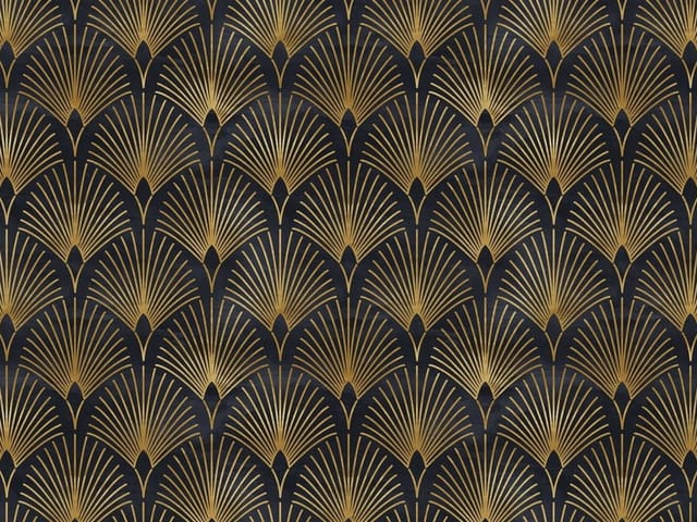 Fototapeta z geometrycznym wzorem art deco i złotymi liniami