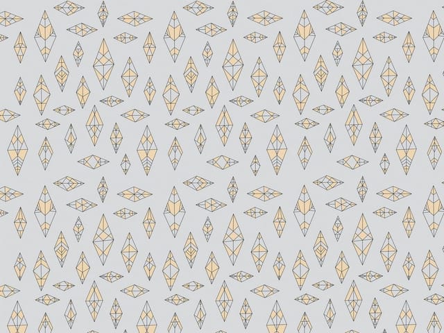 Fototapeta z geometrycznymi rombami na jasnym tle i czarnymi konturami