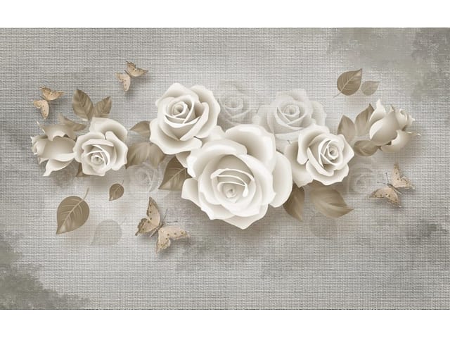 Fototapeta Białe róże na tle tekstury (kod: 25120) Fototapeta Białe róże na tle tekstury