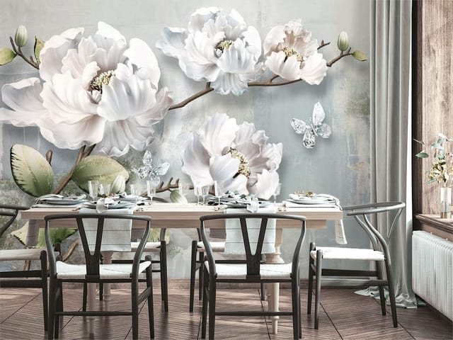 Fototapeta Egzotyczne kwiaty na gałęzi