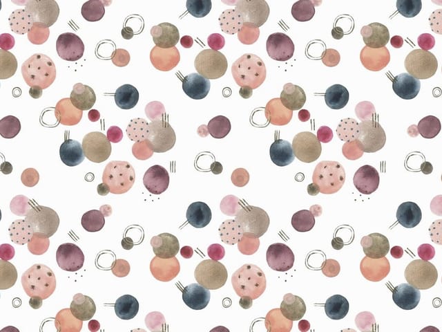 Fototapeta z pastelowymi okręgami na białym tle, nieregularne wzory